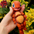 03.png Pokemon Charmander MultiColor Flexi Print-In-Place + figurine et porte-clés