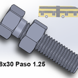 M8x30_paso_1,25.png M8 x 30 bolt with nut; pitch 1.25