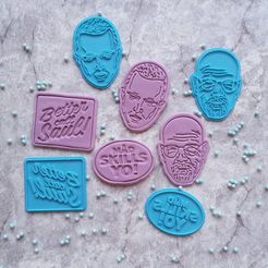 all 1.jpg STL file Breaking Bad Realistic | Mad skills yo cookie cutter・Model to download and 3D print