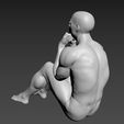 Statue homme assis 03.jpg STL file Statue seated man・3D print model to download, jmmprog