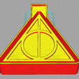 deathly_hallows_sliced.png Deathly Hallows Harry Potter - 3D Model Mold Box for Silicone Freshie Moulds