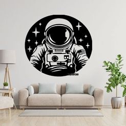 habitacuuiuiii.jpg Astronaut in space planets stars wall decoration deco wall decorations