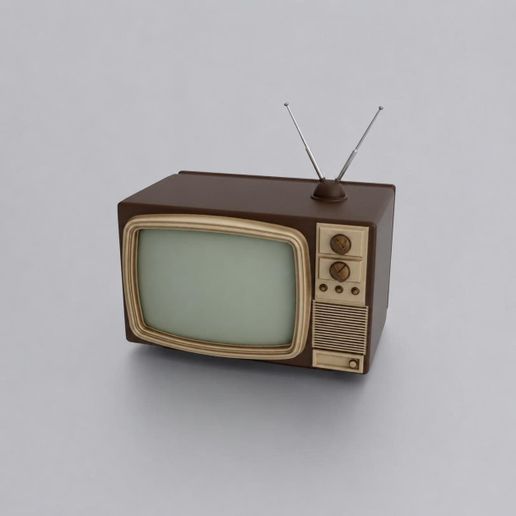 Miniature Vintage TV STL - 1:12 Dollhouse Miniature 3D Print File