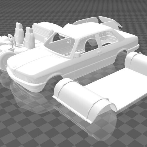 Captura-de-pantalla-2026-01-01-194420.jpg BMW 3 Series E21 Coupe 1975 – Detailed Separate Parts Model Kit – STL for 3D Printing