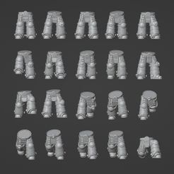 anticipator_legs_01.jpg 3D file UPSCALED anticipator armor legs・3D printer model to download