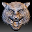 11.jpg Tiger head STL file 3d model - relief for CNC router or 3D printer.