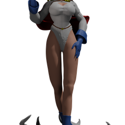 pg1.png STL file **PowerGirl** Inspired Figurine・3D printable model to download, LordTailor