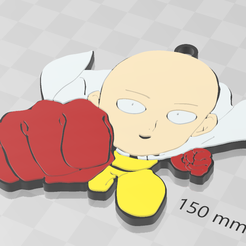 saitama1.png Fichier 3D Porte-clés Saitama One Punch Man・Idée pour impression 3D à télécharger, sunbaked3d