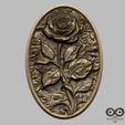 Rose-Elegance-Relief-1.jpg Rose Elegance Relief STL file for 3d printing or CNC 3D print model