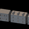 Houses-no-damage.png WWII Tabletop Terrain Set 28mm scale (3D Printable Files) - Based on real buildings from Carentan, France