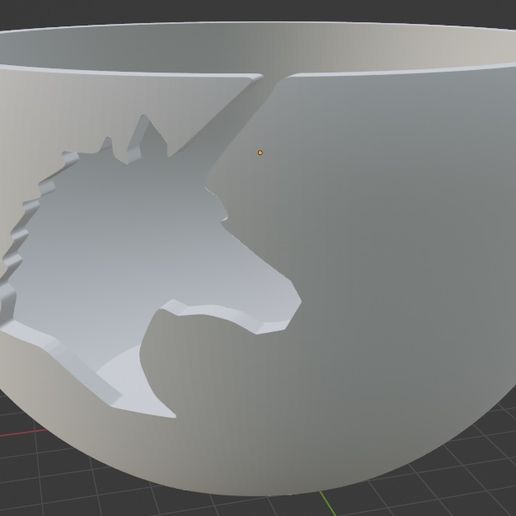 Unicorn Yarn Bowl 3D model
