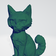 1.png Low Poly, Cat, Sculpture