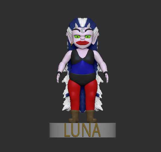 Descargar archivo OBJ Luna Thundercats Lunataks • Diseño para la ...