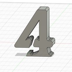 Number-4-upright.jpg Fichier STL gratuit Numéro 4・Design imprimable en 3D à télécharger