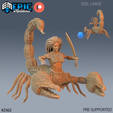 2562-Scorpion-Arachne-Large.png Scorpion Arachne Set ‧ DnD Miniature ‧ Tabletop Miniatures ‧ Gaming Monster ‧ 3D Model ‧ RPG ‧ DnDminis ‧ STL FILE