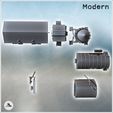 6.jpg Set of five modern buildings with a water tank and a warehouse with a round roof (19) - Modern WW2 WW1 World War Diaroma Wargaming RPG Mini Hobby