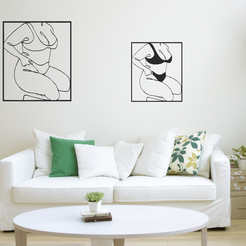 better-display.png Woman Kneeing  - Wall Decor