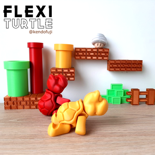 turtle-3d-print.png STL-Datei Flexi-Schildkröte kostenlos・Vorlage für 3D-Drucker zum herunterladen, kendofuji