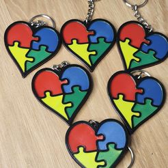 corazones.jpg Heart keychain autism ASD
