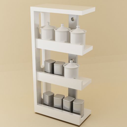 Wall shelf for spices 3D model