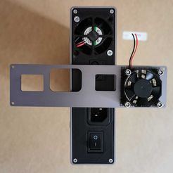 82575626_2665844640129326_343571600991322112_o.jpg Free STL file Snapmaker 2.0 power supply 40mm fan back plate・3D print design to download