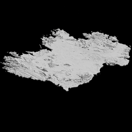 Ireland5.png Ireland Topographic Map - 3D Terrain Elevation - Relief 3D Map of Ireland