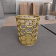 untitled.png 3D Honeycomb Vase with 3D Stl File & Small Vase, Decorative Vase, Flower Vase, Gift For Girlfriend, Unique Vase, Honeycomb Decor