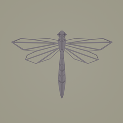 dragonfly.png STL-Datei Libelle Wandkunst・Design für 3D-Drucker zum herunterladen