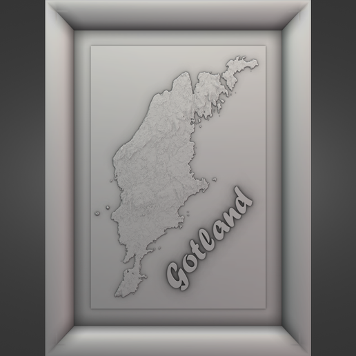 Gotland, Swedens largest island 3D Relief