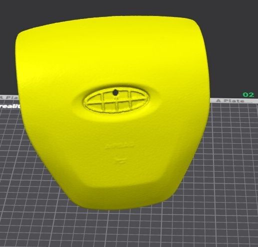 Steering Wheel Airbag Cover Driver Horn Cap For Ranger 2017 2018 2019 2020 2021 2022 2023 - 3D model önizlemesi