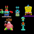 untitled.png bob esponja, patrick ,gary, mr krabs y calamardo de la serie de tv spongebob squarepants