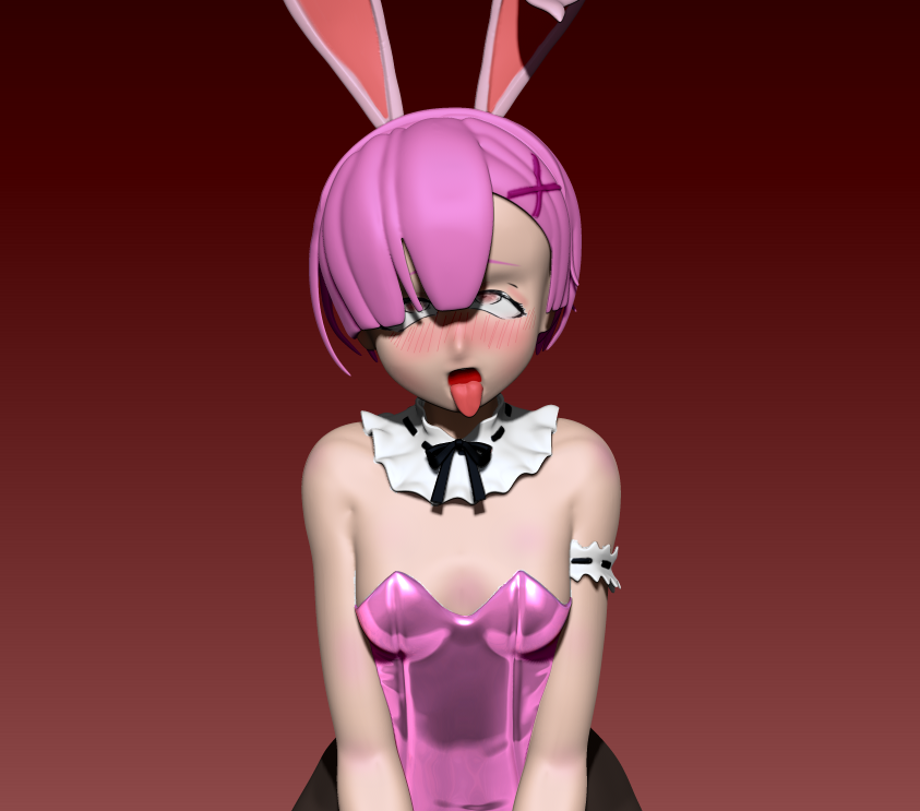 3.png Fichier STL Ram Bunny re:zero sexy figure・Modèle pour impression 3D à télécharger, ChibiNation