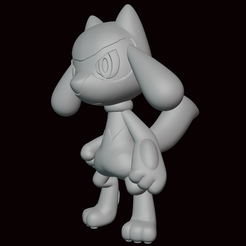 Riolu.png Файл STL 447- Фигурка покемона Риолу・Модель для загрузки и печати в формате 3D