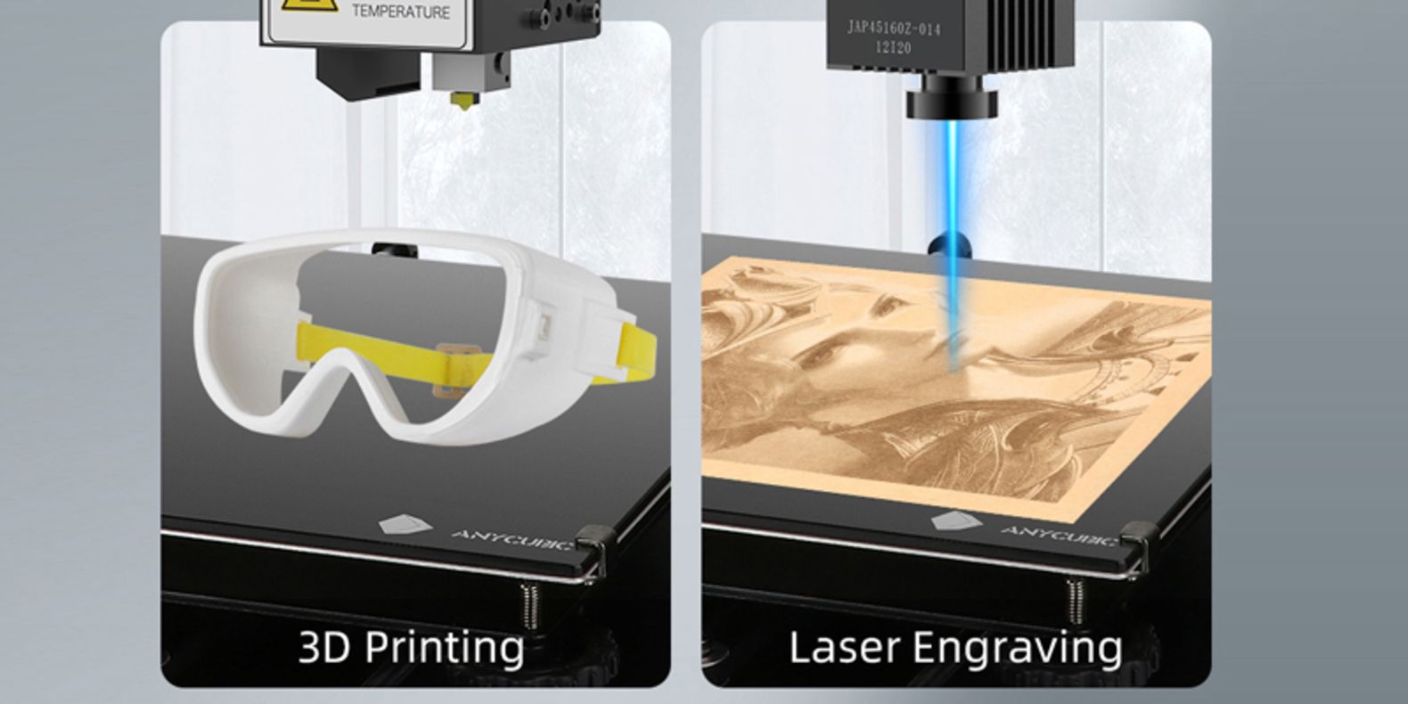 Anycubic Mega Pro, la nouvelle machine 2-en-1: gravure et imprimante 3D