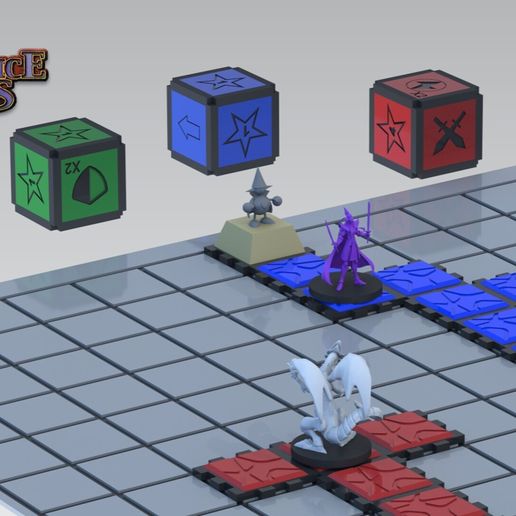 Dungeon Dice Monsters Modular Board STL File for 3D printingCults