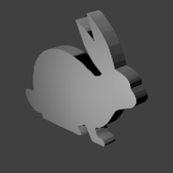 lapin photo 2 cult.png Download free STL file Rabbit silhouette • 3D print template, Loucoo