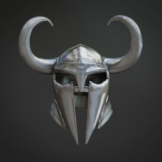 🪖 Horned Helmet 3D Print Model | Fantasy Warrior Armor・ 3MF File for 3D ...