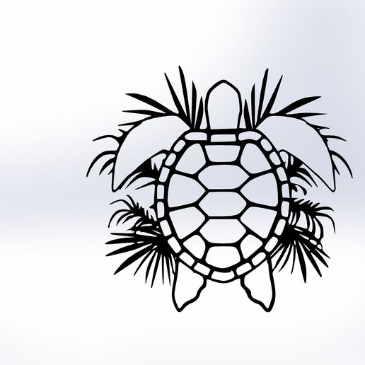 2D WALL DECOR(TORTOISE) 3D model