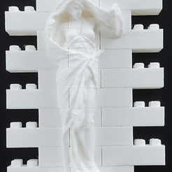 finishedWall.png Montini Nature Unveiling Herself before Science Wall Set (Lego Compatible)