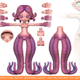 octo-display-1.png [KABBIT BJD] Octo Kabbit the Octopus Ball Jointed Doll - For FDM and SLA Printing