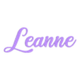 text.stl "Leanne" Name Script Lightbox, Led lamp