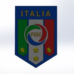 Italy-National-Football-Team.jpg STL file italy logo・Model to download and 3D print