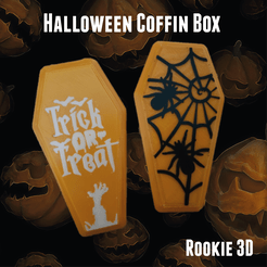 HALLOWEEN COFFIN BOX a tf | — ~ Re = , , ST) [ae] YS " . STL file Halloween Coffin Box・3D printable model to download, Rookie3D