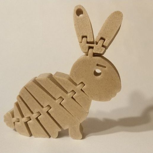 Flexi Rabbit Keychain 3D model