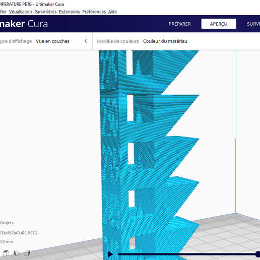 g-code temperature tower ender-3 (pla,petg,tpu) 3D model