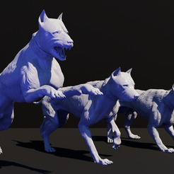 eewqeqwe.png Archivo 3D DOG PRESA CANARIO 3 POSES (5cm/10cm/15cm)・Plan imprimible en 3D para descargar