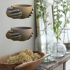 On-the-wall.png STL-Datei wall pot stand (FEMALE version)・Design zum Herunterladen und 3D-Drucken