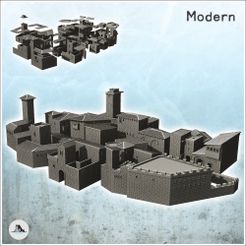 1-PREM.jpg STL file Large building complex of old European city with bell towers and fortress (11) - Modern WW2 WW1 World War Diaroma Wargaming RPG・3D printing template to download