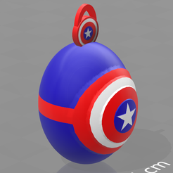 2.png Free STL file Captain America keychains・3D printer design to download