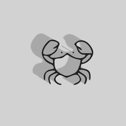 Crab.png STL-Datei Krabben Dekoration - 2D Kunst・3D-druckbares Design zum Herunterladen